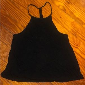 Halter tank with lace on back